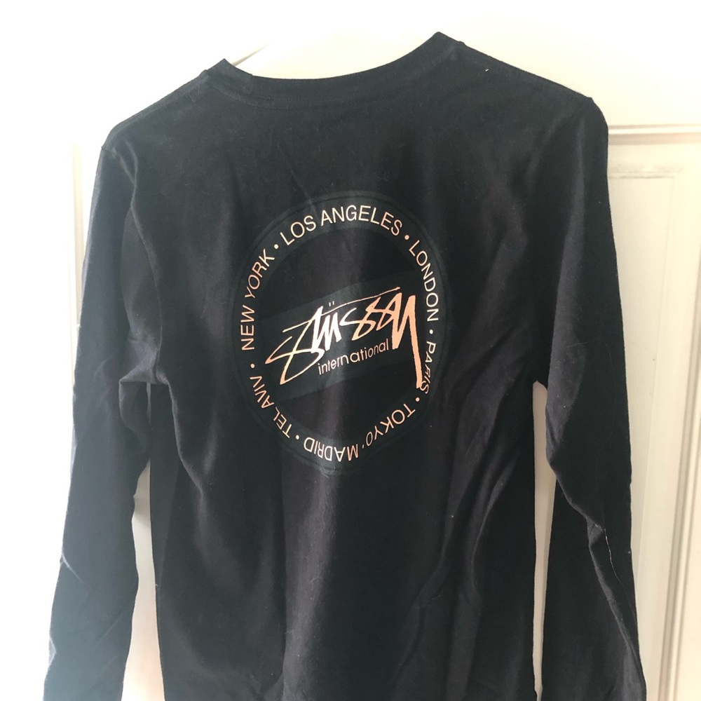Stussy black, long sleeve tee